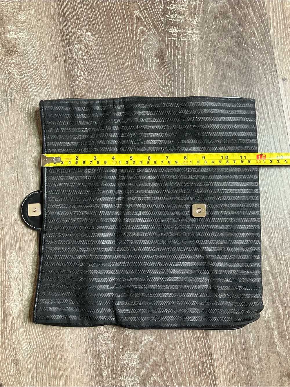 Fendi Vintage Coated Stripe Envelope Clutch - Picture 16 of 17